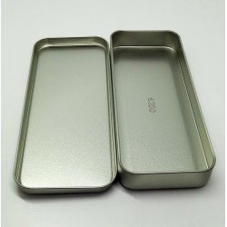 METAL TIN PENCIL BOX W/METAL INSERT